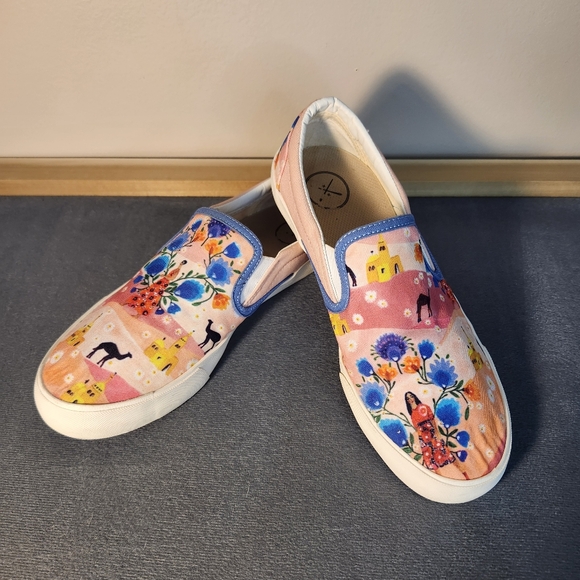 inkkas Shoes - Inkkas W 9.5 M 7.5 Multicolor Desert Slip-On Casual Sneakers Camel Egyptian